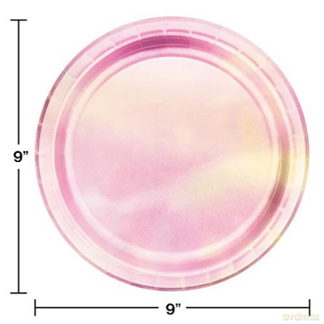Creative Converting: Plt9 Irid 12/8ct Iridescent Qs