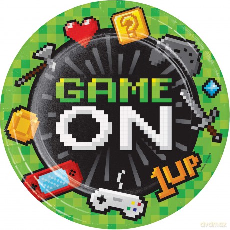 Creative Converting: Plt9 Ss 12/8ct Gaming Party Qs