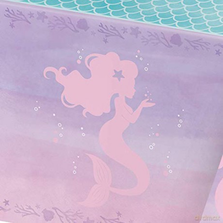 Creative Converting: Tc Pl Aop 6/1ct 54x102 Mermaid Shine Qs