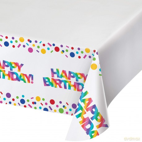 Creative Converting: Tc Pl Brd 6/1ct 54x102 Rainbow Foil Qs