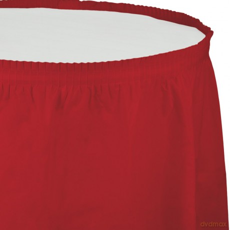 Creative Converting: Ts Pl 6/1ct Clssic Red Tblskrt Qs. Gonna Plastica 74 X 420 Cm Rosso