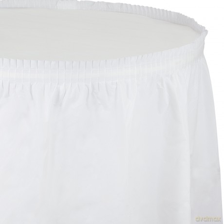 Creative Converting: Ts Pl 6/1ct White Tblskrt Qs. Gonna Plastica 74 X 420 Cm Bianco