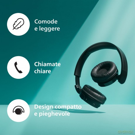 Słuchawki Cuffia Over-Ear Wireless Bass+ Bk