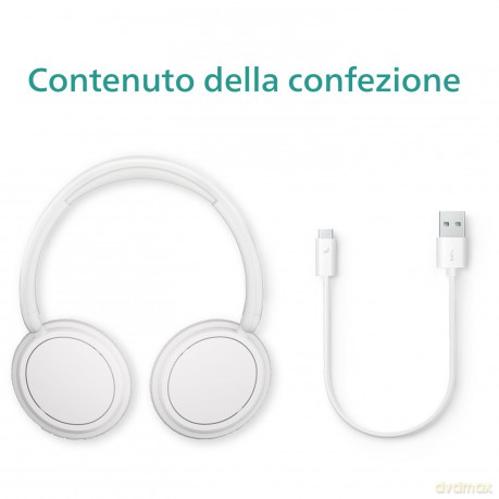 Cuffia Over-Ear Wrls Bass+ S5 White