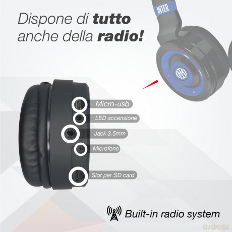 Cuffie Inter Wireless Con Mic
