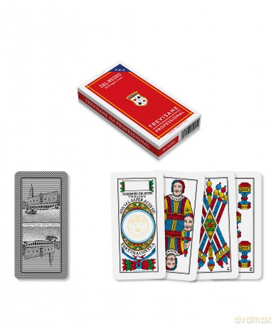 Dal Negro - Trevisane Carte Da Gioco Regionali, Astuccio Rosso 100% Plastica