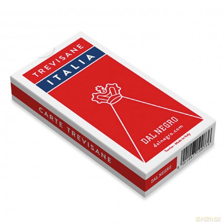 Dal Negro 10073 - Trevisane Italia Carte Da Gioco Regionali, Astuccio Rosso