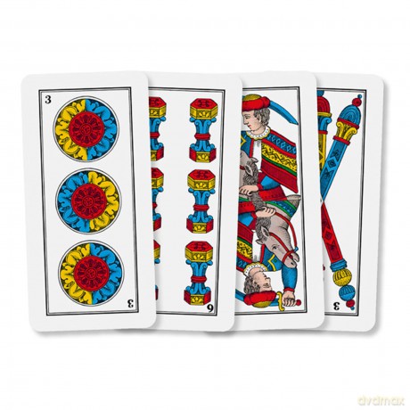 Dal Negro 10073 - Trevisane Italia Carte Da Gioco Regionali, Astuccio Rosso