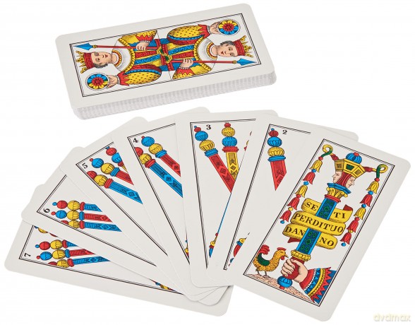 Dal Negro 10073 - Trevisane Italia Carte Da Gioco Regionali, Astuccio Rosso