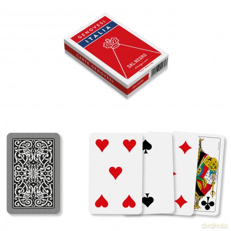 Dal Negro 10074 - Genovesi Italia Carte Da Gioco Regionali, Astuccio Rosso