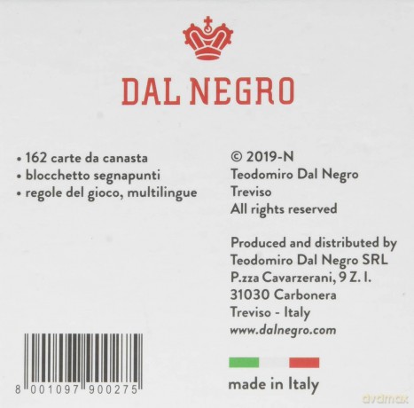 Dal Negro Carte Giochi Societa' Canasta Lusso 090027