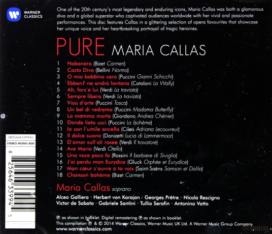 Maria Callas: Pure [CD]