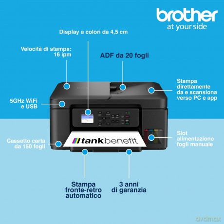 Dcpt780dw Multifunz 3-In-1 Ink Col