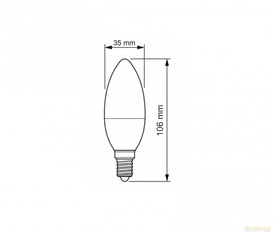Dis Led Candela 40w E14 4000k Non D