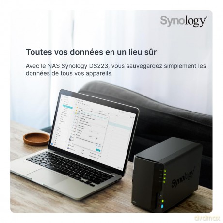Synology Serwer NAS DS223 2x0HDD 2GB 4x1.7Ghz 1xGbE 3xUSB