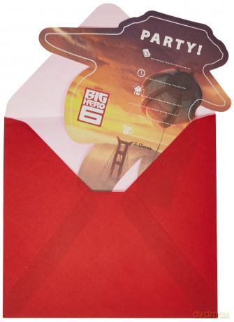 Disney Big Hero 6 Party Invitations, Pack Of 6