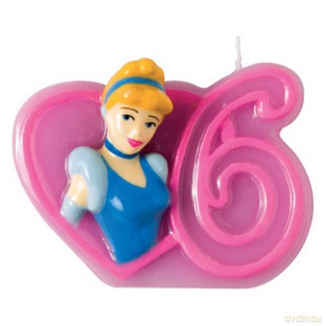 Disney Princess Birthday Candle Number 6