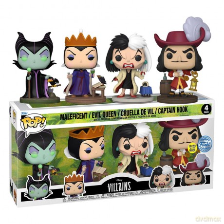 Disney Villains Pop! Movies Vinyl Figuren 4er-Pack