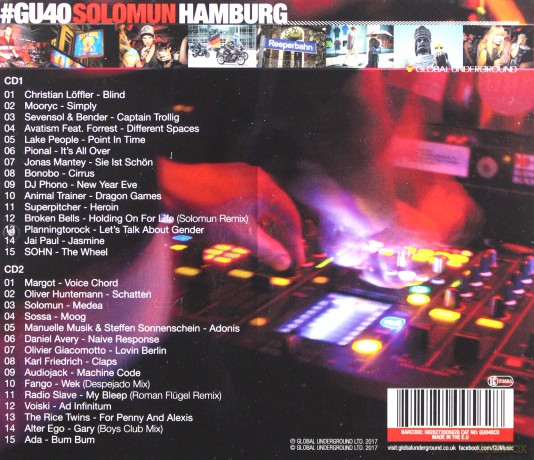 Various Artists: Global Underground 40 Solomun Hamburg [2CD]