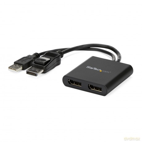 Displayport To Displayport Multi Monitor Splitter - 2-Port Mst Hub - Dp 1.2 To 2x Dp Mst Hub