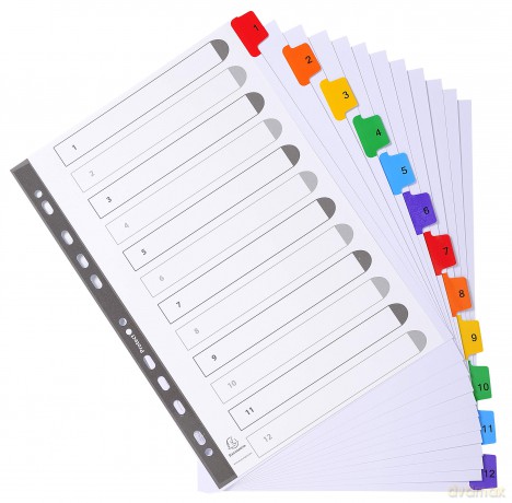 Divisori Numerici 1-12 A4 Bianco