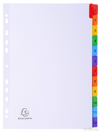 Divisori Numerici 1-12 A4 Bianco