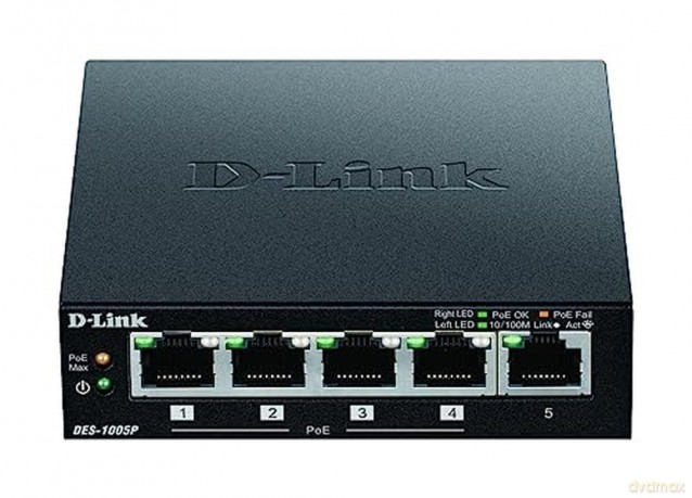 D-Link Des-1005p/E Poe Fast Ethernet Switch Schwarz