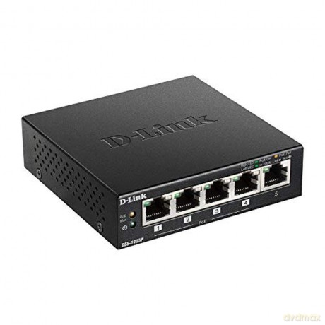 D-Link Des-1005p/E Poe Fast Ethernet Switch Schwarz