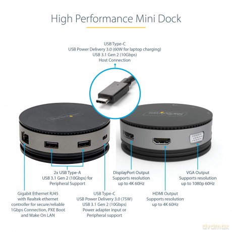 Dock Usb-C Hdmi/Dp O Vga
