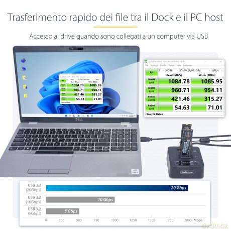 Dock/Duplicatore Per M.2 Nvme