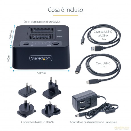 Dock/Duplicatore Per M.2 Nvme