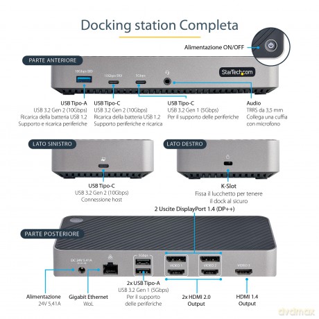 Docking Station Usb-C Hdmi/Dp