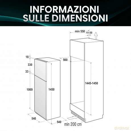 Doppia Porta Incasso 205l