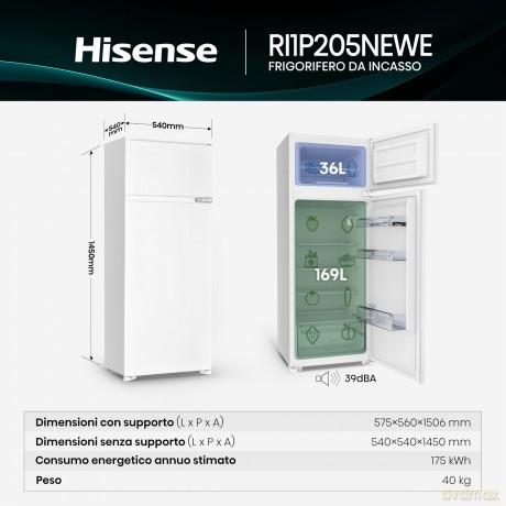 Doppia Porta Incasso 205l