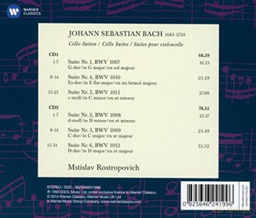 Mstislav Rostropovitsch: Bach (Cello Suites) [2CD]