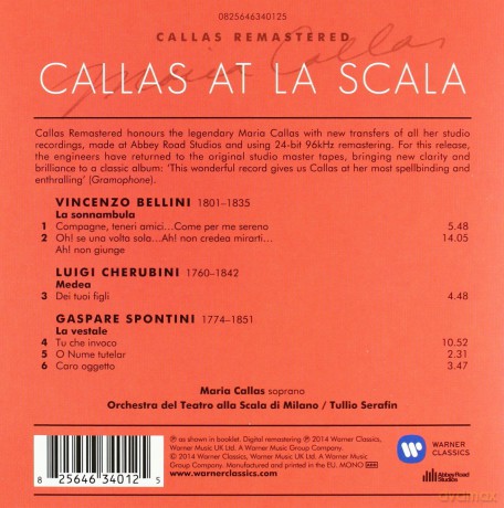 Maria Callas/Orchestra Of La Scala Milan/Tullio Serafin: Callas At La Scala (1955) [CD]