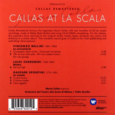 Maria Callas/Orchestra Of La Scala Milan/Tullio Serafin: Callas At La Scala (1955) [CD]