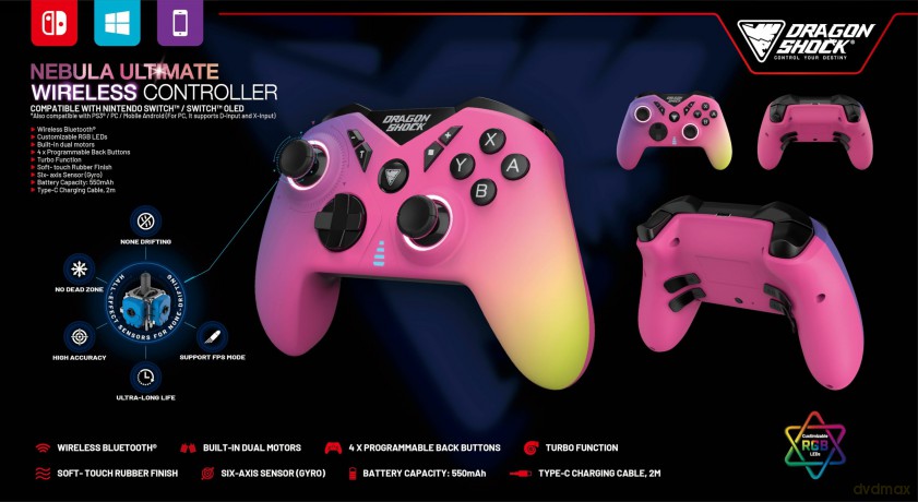 Dragonshock Controller Nebula Pro Wireless Candy U