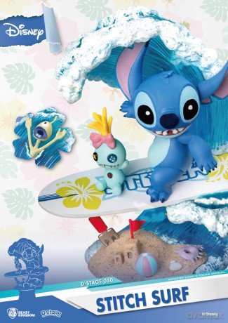 D-Stage Disney Diorama Surfujący Stitch Surf 15 cm