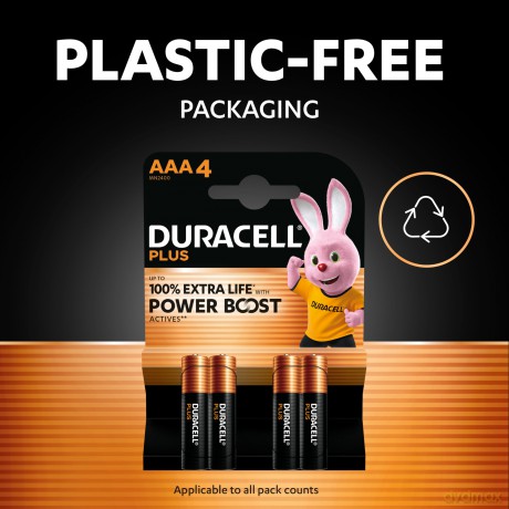 Duracell Batterie Plus -Aaa (Mn2400/Lr03) Boost K4