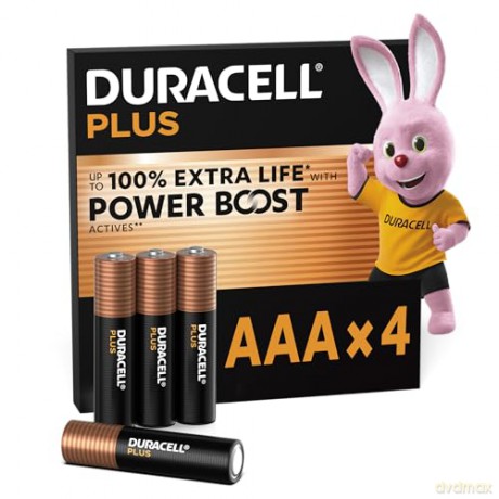 Duracell Batterie Plus -Aaa (Mn2400/Lr03) Boost K4