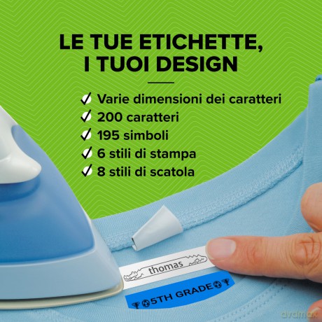 Dymo Letratag Tape 12mm Original Iron-On White