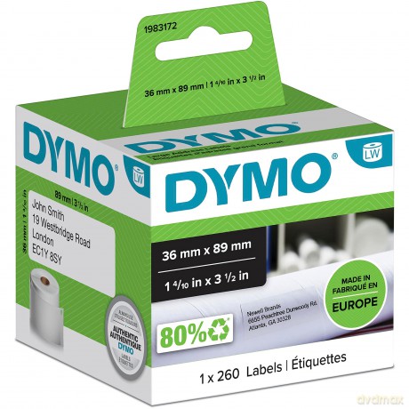 Dymo Lw-Etikett 36x89mm Papier