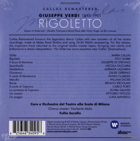 Maria Callas/ Philharmonia Orchestra/Tullio Serafin: Verdi: Rigoletto (1955) [2CD]