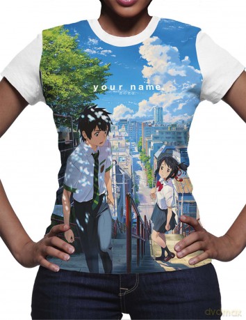 Dynit Your Name-Incontro, T-Shirt Donna, Multicolore, Large