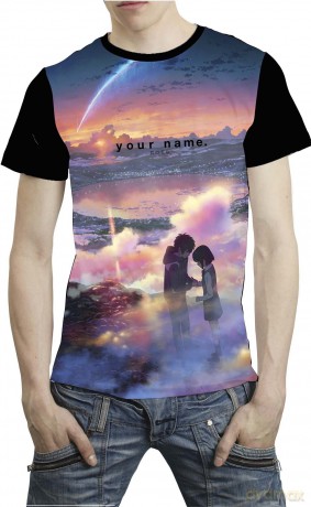 Dynit Your Name-Tramonto, T-Shirt Uomo, Multicolore, Large