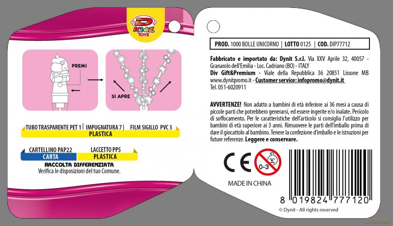 Dynit: Bacchetta Magica Mille Bolle Unicorno (Assortimento)