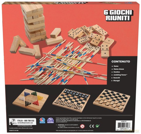 Editrice Giochi: 6 Giochi Riuniti In Legno