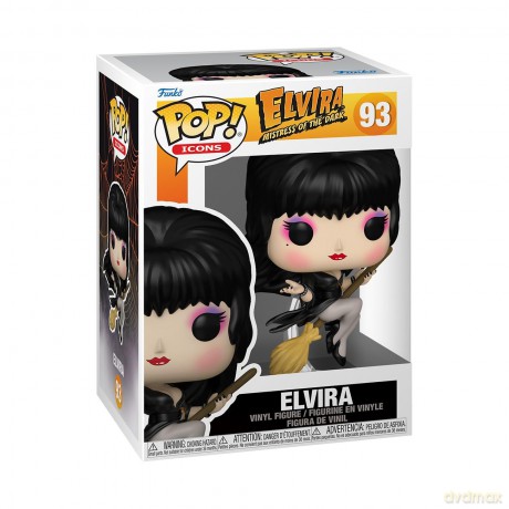 Elvira Pop! Icons Vinyl Figur Elvira Broom 9 Cm