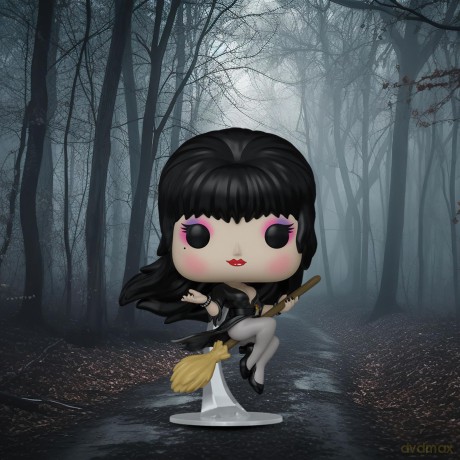 Elvira Pop! Icons Vinyl Figur Elvira Broom 9 Cm